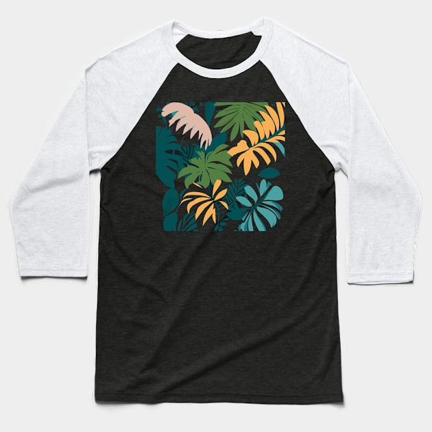 exotic jungle foliage Baseball T-Shirt by goingplaces